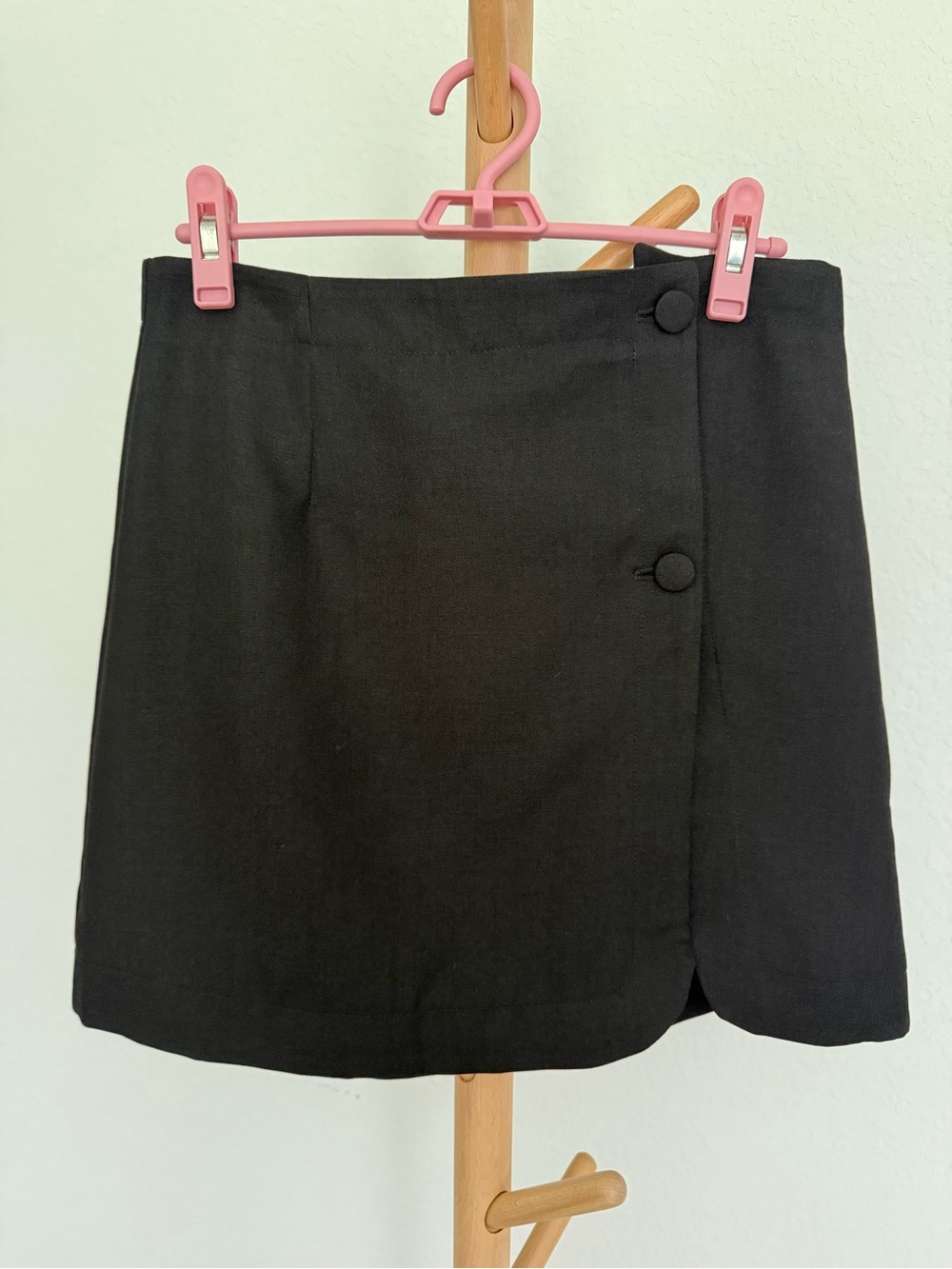 Peppermayo Black Mini Skirt with Side Button Detail NWT